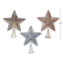 Pacific Wholesale By Event Metal Wire Glitter Star Christmas Tree Topper