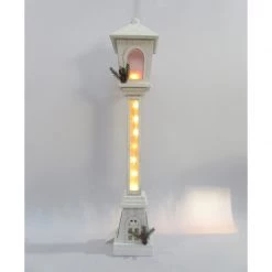 Everything Party By Event 82cm Christmas White Wooden Light Up Street Lamp Decoration