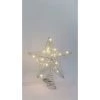Everything Party By Event Silver Metal Wire Glitter Light Up Star Tree Topper With 20 LED Lights