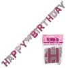Meteorparty Happy Birthday Glitz Joint Banner - Pink