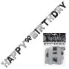 Meteorparty Happy Birthday Glitz Joint Banner - Black All Birthday