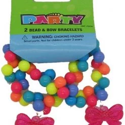 Everything Party 2 Bead & Bow Bracelets Party Accessories