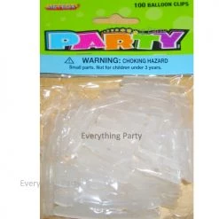 Everything Party 100pk 'H' Shape Balloon Clips