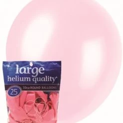 Unique 25pk Decorator Helium Quality Latex Balloons 30cm - Baby Pink