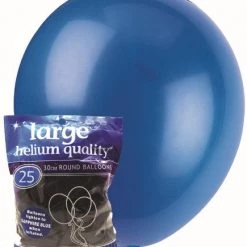 Unique 25pk Decorator Helium Quality Latex Balloons 30cm - Sapphire Blue