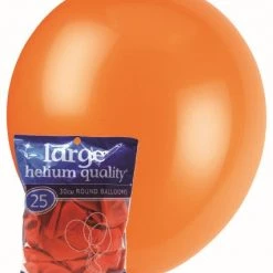 Unique 25pk Decorator Helium Quality Latex Balloons 30cm - Orange