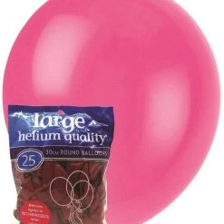 Unique 25pk Decorator Helium Quality Latex Balloons 30cm - Hot Pink