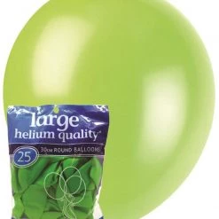 Unique 25pk Decorator Helium Quality Latex Balloons 30cm - Lime Green