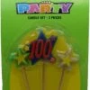 Everything Party No.100 Birthday Candle Set - Assorted Colour