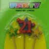Everything Party No.21 Birthday Candle Set - Assorted Colour All Birthday