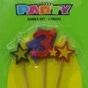 Everything Party No.3 Birthday Candle Set - Assorted Colour