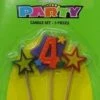Everything Party All Birthday No.4 Birthday Candle Set - Assorted Colour