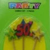 Everything Party No.50 Birthday Candle Set - Assorted Colour