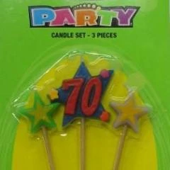 Everything Party No.70 Birthday Candle Set - Assorted Colour All Birthday