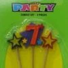 Everything Party No.7 Birthday Candle Set - Assorted Colour