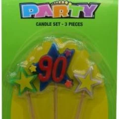 Everything Party All Birthday No.90 Birthday Candle Set - Assorted Colour