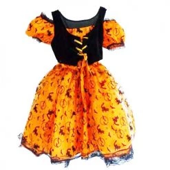 Everything Party Girls Orange Pretty Witch Halloween Costume