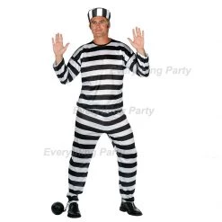 Cut Price Adult - Prisoner Man Jumpsuit