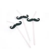 Everything Party 6pk Flexible Moustache Straws - Clear All Birthday