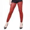 Everything Party Red Skull Footless Tights By Event