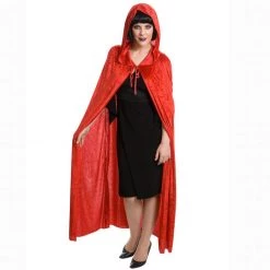 Everything Party Costume Deluxe Red Cape Velvet With Hood