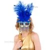 Everything Party Deluxe Belly Dancer Eye Mask On A Stick - Blue Masks