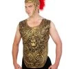 Everything Party Adult - Dr.Tom's Deluxe Gold Latex Roman Chest Plate Costume