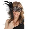 Dr. Tom's By Event Provence Metal With Feathers & Stick Black Eye Mask