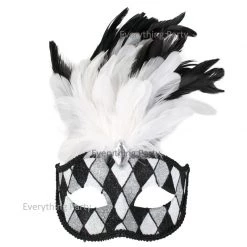 Everything Party Masks Francesca Eye Mask With Feathers