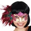Everything Party Burlesque Eye Mask With Peacock Feathers (4 Colours) By Event