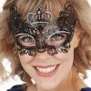 Dr. Tom's ROYAL Metal Crown Black With Diamantes Eye Mask