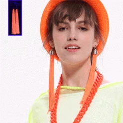 Everything Party 80s Neon Tassel Clip-on Earrings