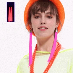 Everything Party 80s Neon Tassel Clip-on Earrings