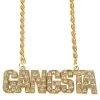 Dr. Tom's Gold Gangsta With Crystals Necklace By Event