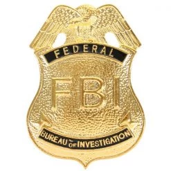 Everything Party FBI Gold Metal Badge