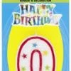 Meteorparty All Birthday No.0 Birthday Candle With Cake Decoration