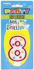 Meteorparty No.8 Birthday Candle With Cake Decoration All Birthday
