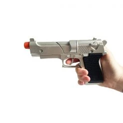 Everything Party Die Cast Metal Police Cap Gun 17cm Silver