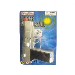 Everything Party Die Cast Metal Police Cap Gun 17cm Silver