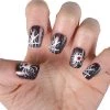 Everything Party Halloween Fake Stick-On Nails With Spider And Spider Web By Event