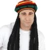 Trademark By Theme Wig - Rasta Knitted Hat With Dreadlocks