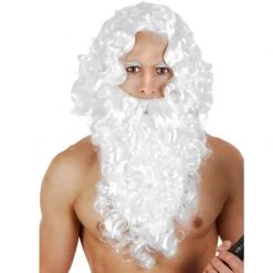Tomfoolery Deluxe White Curly Santa Wig & Beard