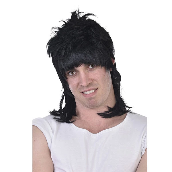 Everything Party Wig - Tomfloory Deluxe Dazza Mullet Black Wig