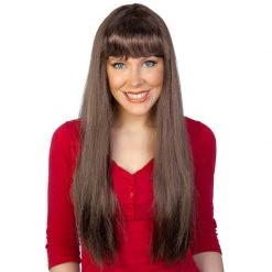 Dr. Tom's Wig - Tomfloory Deluxe Jessica Long Brown With Fringe By Theme