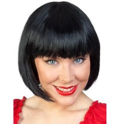Dr. Tom's By Theme Wig - Tomfloory Deluxe Paige Short Black Bob With Fringe