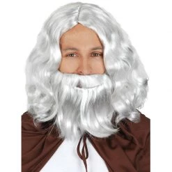 Tomfoolery Christmas Wig - Tomfloory Deluxe Noah Wig And Beard Grey