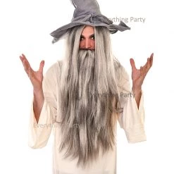 Forum Wig - Dr Tom's Deluxe Wizard Wig & Beard Grey