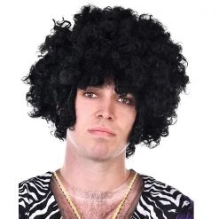 Dr. Tom's By Theme Wig - Tomfloory Deluxe Black Afro With Chops