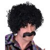 Dr. Tom's Wig - Tomfloory Deluxe Disco Afro Black With Mo