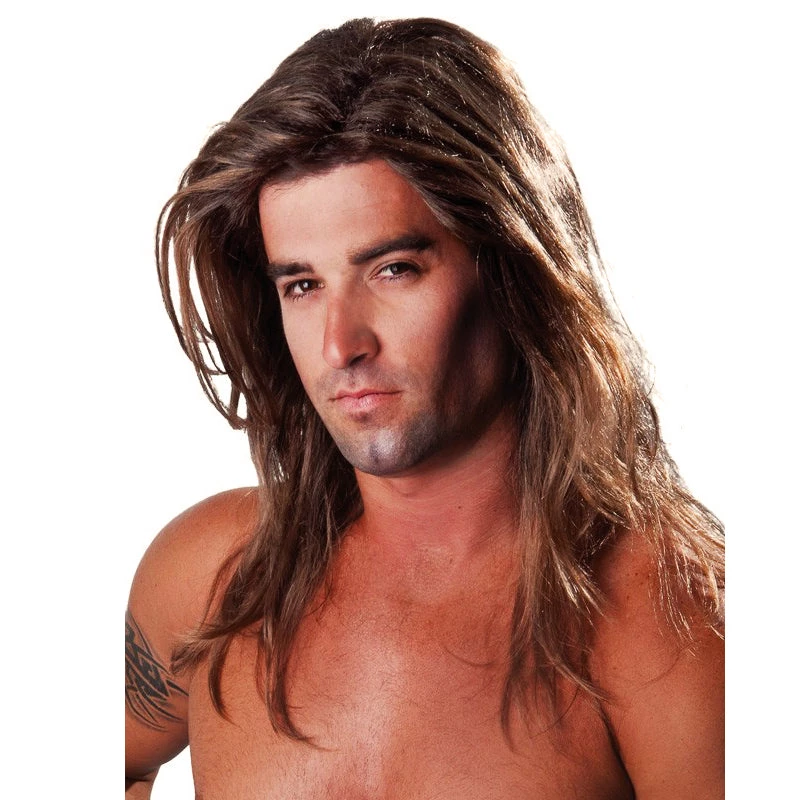 Everything Party Wig - Dr Tom's Deluxe Fabio Long Brown Wig By Theme